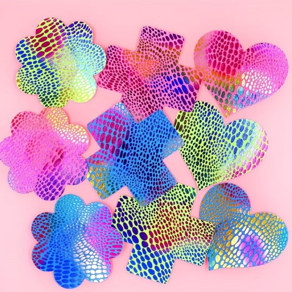 Pasties Colorful Patterned Stickers Nipple Covers, NEW